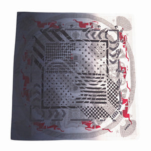 美品 エルメス カレ140 スティープルポスト カシミヤ/シルク ストール グラデーション 0569【中古】HERMES