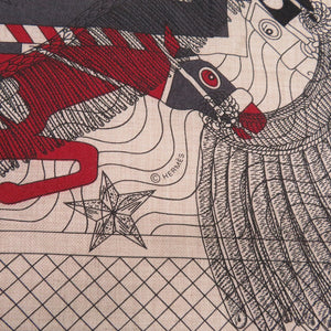 美品 エルメス カレ140 スティープルポスト カシミヤ/シルク ストール グラデーション 0569【中古】HERMES