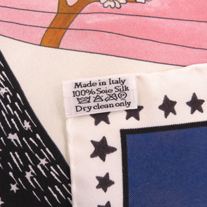 美品 クリスチャンディオール 気球 シルク マルチカラー スカーフ 0577【中古】Christian Dior