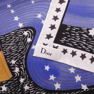 美品 クリスチャンディオール 気球 シルク マルチカラー スカーフ 0577【中古】Christian Dior