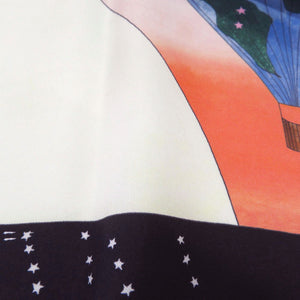 美品 クリスチャンディオール 気球 シルク マルチカラー スカーフ 0577【中古】Christian Dior