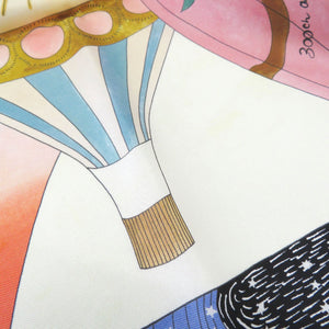 美品 クリスチャンディオール 気球 シルク マルチカラー スカーフ 0577【中古】Christian Dior