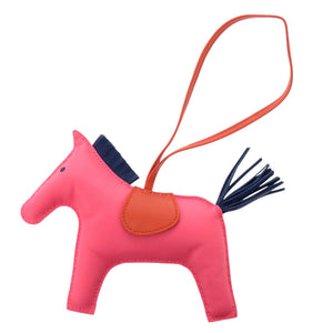 美品 エルメス ロデオGM アニョーミロ ローズアザレ ブルードマルト ブリック バッグチャーム 0578 【中古】 HERMES