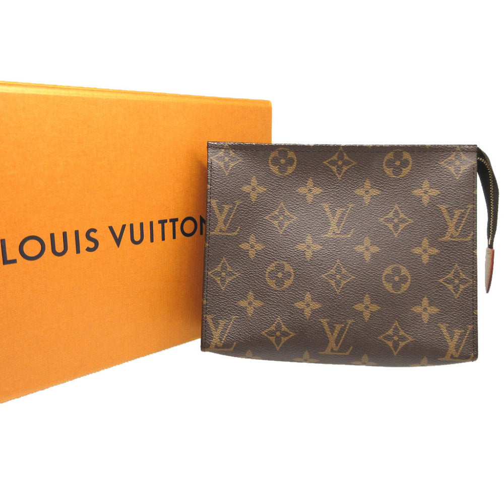 新品同様 ルイヴィトン モノグラム M47544 ポッシュトワレ19 ブラウン 茶 ポーチ 0581【中古】LOUIS VUITTON