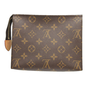 新品同様 ルイヴィトン モノグラム M47544 ポッシュトワレ19 ブラウン 茶 ポーチ 0581【中古】LOUIS VUITTON