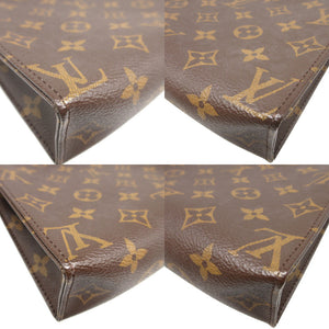 新品同様 ルイヴィトン モノグラム M47544 ポッシュトワレ19 ブラウン 茶 ポーチ 0581【中古】LOUIS VUITTON