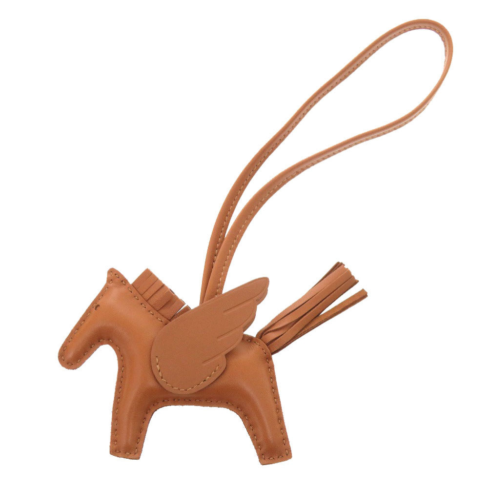 未使用 エルメス ロデオペガサスPM アニョーミロ ソーゴールド B刻印(2023年製) バッグチャーム 茶 0584 【中古】 HERMES