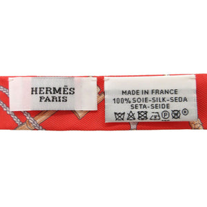 新品同様 エルメス ツイリードール レクレアポア 鍵 水玉 スカーフ シルク グレナデン/ベージュ/マルチカラー 0585【中古】HERMES