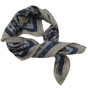 未使用品 エルメス カレH 65 シュヴァル パンク バンダナ Cheval Punk Bandana シルク カシミヤ エトゥープ 0586【中古】HERMES