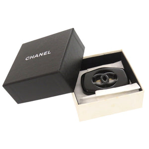 美品 シャネル ココマーク 97P ヴィンテージ プラスチック ブラック ブローチ 0593 【中古】 CHANEL