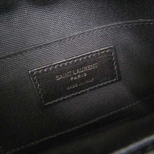 美品 サンローラン カメラバッグ キャンプ ナイロン ラムスキン ブラック ショルダーバッグ 黒 0596【中古】SAINT LAURENT