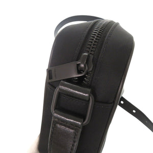 美品 サンローラン カメラバッグ キャンプ ナイロン ラムスキン ブラック ショルダーバッグ 黒 0596【中古】SAINT LAURENT