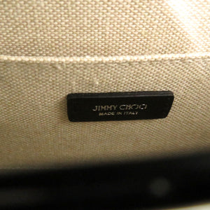 新品同様 ジミーチュウ アヴェニュー クワッド AVENUE QUAD チェーンショルダーバッグ パテントレザー ブラック 0597【中古】JIMMY CHOO