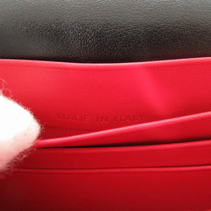 新品同様 クリスチャンルブタン 2WAY チェーンウォレット エリサ レザー ブラック レオパード カモフラージュ 迷彩 長財布 0604【中古】Christian Louboutin