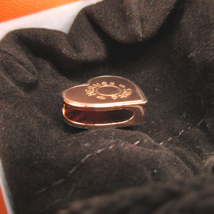 未使用 エルメス クールハート メタル ローズゴールド スカーフリング ツイリーリング 0607【中古】HERMES