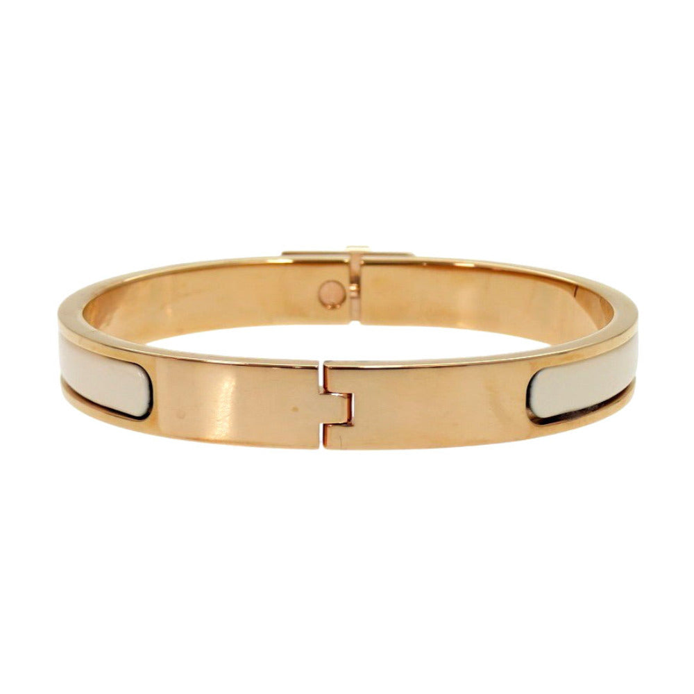 新品同様 エルメス ミニ クリック ケリー PM SP0234 メタル ホワイト ゴールド金具 ブレスレット 白 0608【中古】HERMES