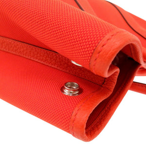 新品同様 エルメス ガーデンパーティ TPM トワルオフィシエ ネゴンダ フーオレンジ B刻印(2023年製) トートバッグ 0612 【中古】 HERMES