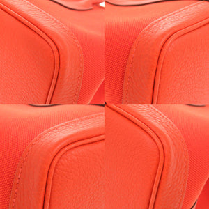 新品同様 エルメス ガーデンパーティ TPM トワルオフィシエ ネゴンダ フーオレンジ B刻印(2023年製) トートバッグ 0612 【中古】 HERMES