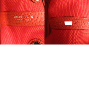新品同様 エルメス ガーデンパーティ TPM トワルオフィシエ ネゴンダ フーオレンジ B刻印(2023年製) トートバッグ 0612 【中古】 HERMES