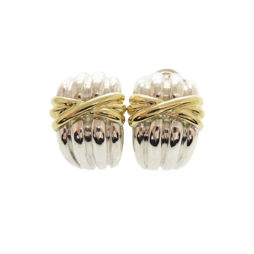 美品 ティファニー シルバー925 K18ゴールド(750) シルバー ゴールド イヤリング 0618【中古】TIFFANY&Co