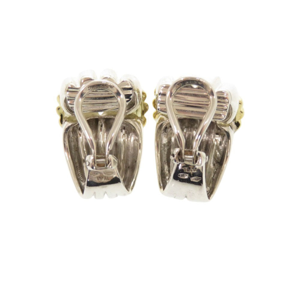 美品 ティファニー シルバー925 K18ゴールド(750) シルバー ゴールド イヤリング 0618【中古】TIFFANY&Co