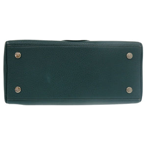 モラビト 2WAY モラビト × ぺラフィネ コラボ スカル レザー グリーン ハンドバッグ 緑 0628【中古】MORABITO