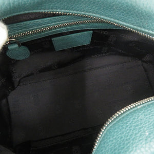 モラビト 2WAY モラビト × ぺラフィネ コラボ スカル レザー グリーン ハンドバッグ 緑 0628【中古】MORABITO