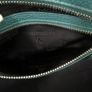 モラビト 2WAY モラビト × ぺラフィネ コラボ スカル レザー グリーン ハンドバッグ 緑 0628【中古】MORABITO