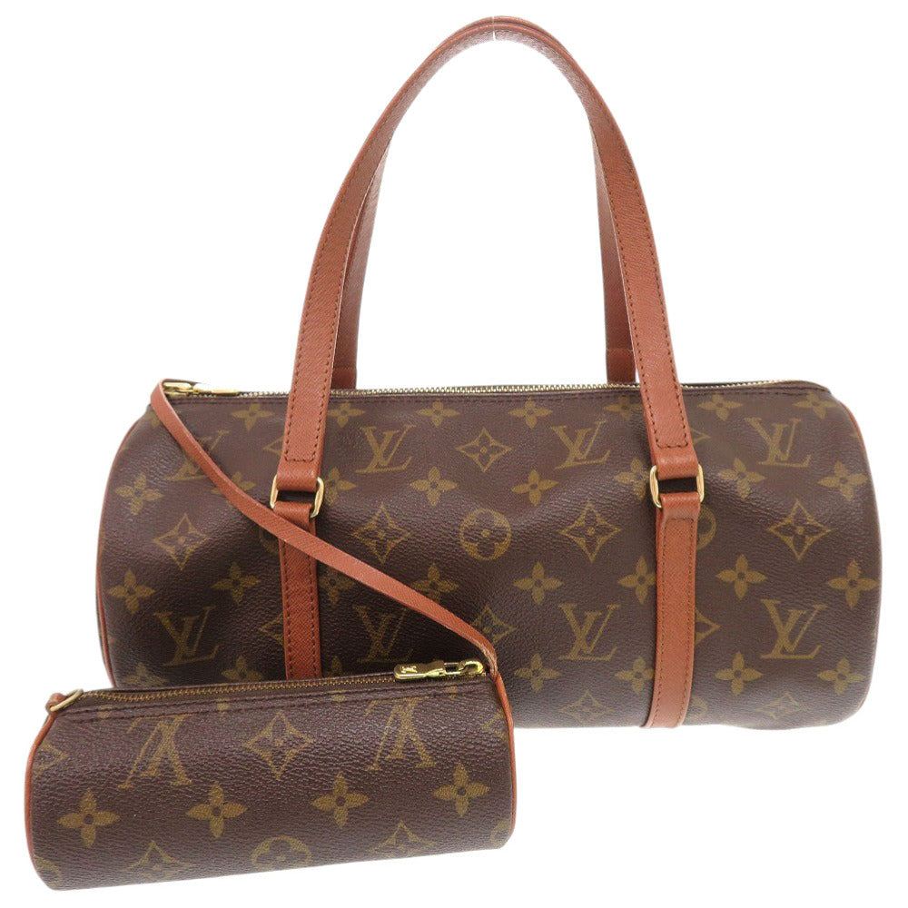 ルイ ヴィトン パピヨン30 ポーチ付 モノグラム M51365 ブラウン ハンドバッグ LV 0646【中古】LOUIS VUITTON