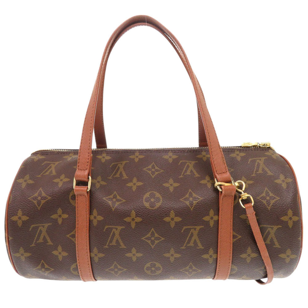 ルイ ヴィトン パピヨン30 ポーチ付 モノグラム M51365 ブラウン ハンドバッグ LV 0646【中古】LOUIS VUITTON