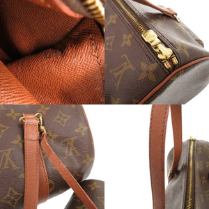 ルイ ヴィトン パピヨン30 ポーチ付 モノグラム M51365 ブラウン ハンドバッグ LV 0646【中古】LOUIS VUITTON