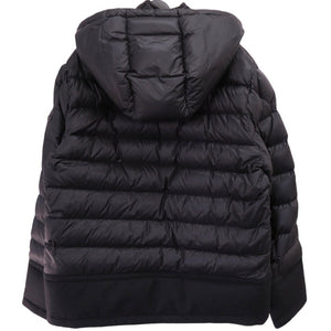 美品 モンクレール RIOM GIUBBOTTO 異素材切り替え フード付きダウンジャケット サイズ5 C20914185685 53334 ブラック 0651【中古】MONCLER