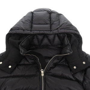 美品 モンクレール RIOM GIUBBOTTO 異素材切り替え フード付きダウンジャケット サイズ5 C20914185685 53334 ブラック 0651【中古】MONCLER