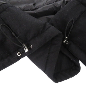 美品 モンクレール RIOM GIUBBOTTO 異素材切り替え フード付きダウンジャケット サイズ5 C20914185685 53334 ブラック 0651【中古】MONCLER