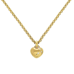 美品 ディオール ハート メタル ゴールド ネックレス 0654【中古】Dior