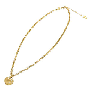 美品 ディオール ハート メタル ゴールド ネックレス 0654【中古】Dior