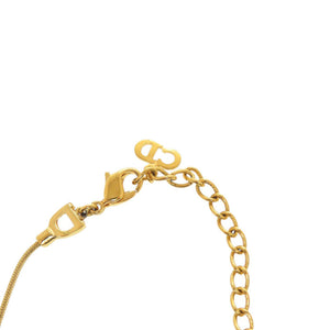 ディオール CD ハート メタル ゴールド ネックレス 0656【中古】Dior