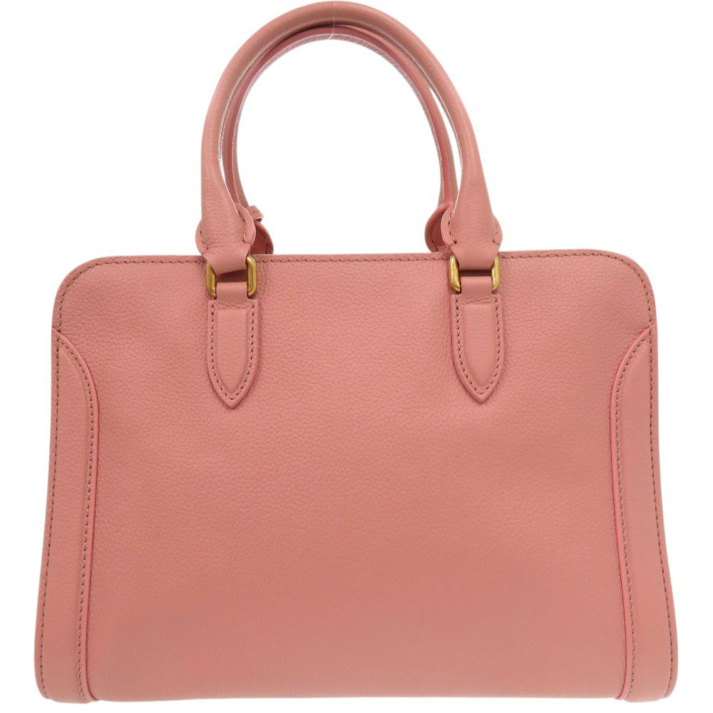 新品同様 アレキサンダーマックイーン スカル パドロック 2WAY ハンドバッグ レザー ピンク 0671【中古】Alexander McQueen