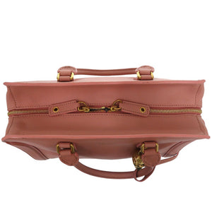 新品同様 アレキサンダーマックイーン スカル パドロック 2WAY ハンドバッグ レザー ピンク 0671【中古】Alexander McQueen