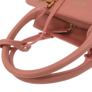 新品同様 アレキサンダーマックイーン スカル パドロック 2WAY ハンドバッグ レザー ピンク 0671【中古】Alexander McQueen