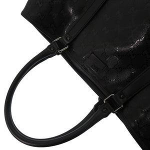 美品 グッチ GG インプリメ 223668 PVC ブラック トートバッグ 黒 0672【中古】GUCCI