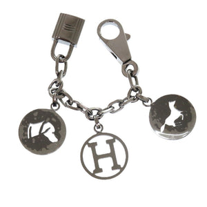 未使用品 エルメス ブルロック アミュレット4 カデナ ホース H ドッグ メタル/ルテニウム金具 シルバー 0674 キーホルダー 【中古】HERMES
