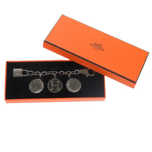 未使用品 エルメス ブルロック アミュレット4 カデナ ホース H ドッグ メタル/ルテニウム金具 シルバー 0674 キーホルダー 【中古】HERMES