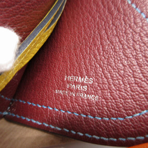 エルメス カマイユ ヴォーエプソン ゴールド ライム アズール O刻印(2011年製) バッグチャーム キーホルダー 0676【中古】HERMES