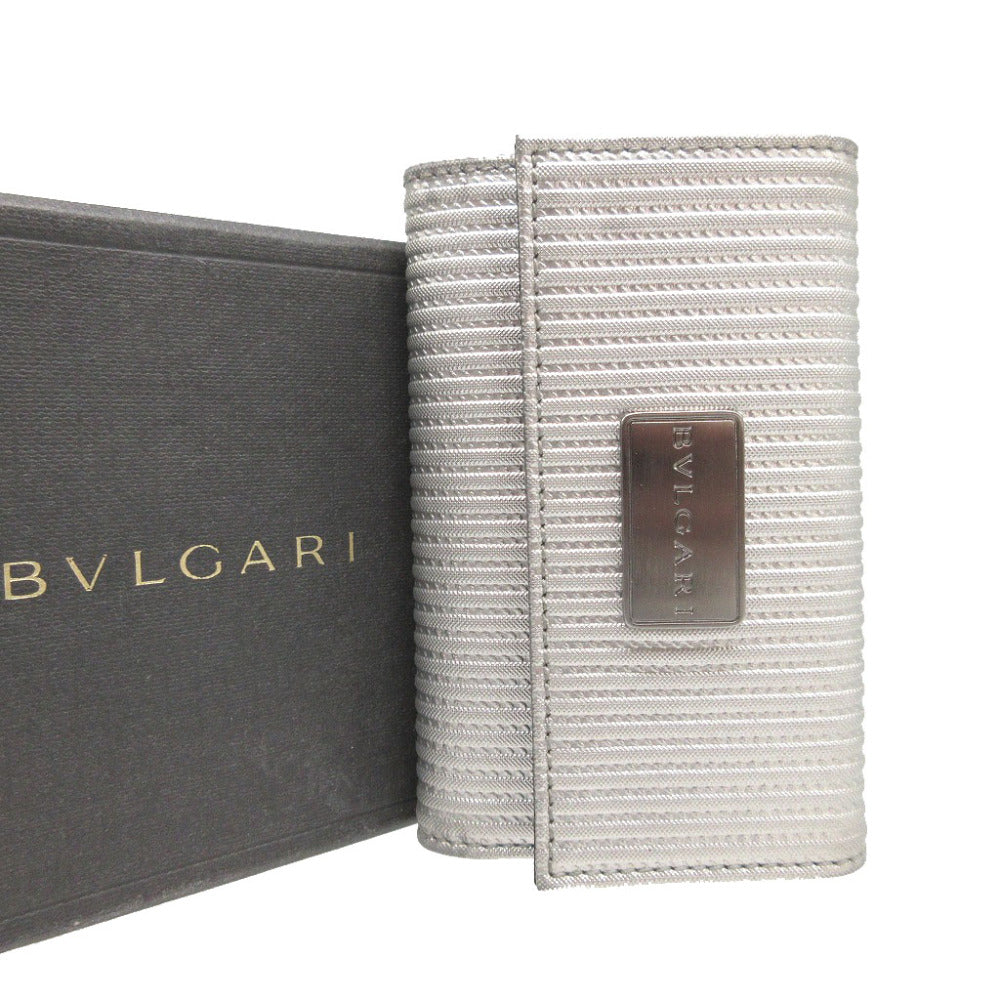 未使用 ブルガリ ミレリゲ レザー シルバー 6連キーケース 0678【中古】BVLGARI