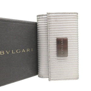 未使用 ブルガリ ミレリゲ レザー シルバー 6連キーケース 0678【中古】BVLGARI