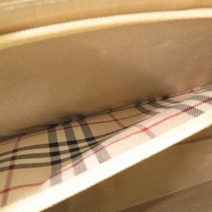 新品同様 バーバリー ワンショルダーバッグ ノバチェック サフィアーノレザー アイボリー/ホワイト ショルダーバッグ 白 0696【中古】BURBERRY