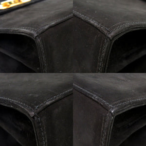 美品 サルヴァトーレフェラガモ ガンチーニ ハンドバッグ AQ-212193 ブラック 0700【中古】Salvatore Ferragamo