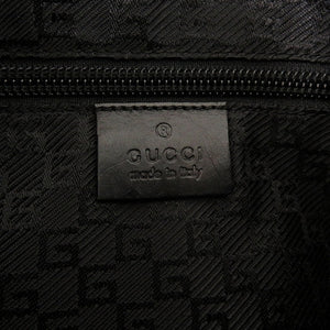 美品 グッチ ロゴ キャンバス ブラック ショルダーバッグ 黒 0705【中古】GUCCI