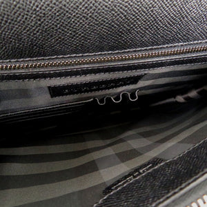 新品同様 バーバリー 2WAY レザー ブラック ビジネスバッグ 黒 0709【中古】BURBERRY